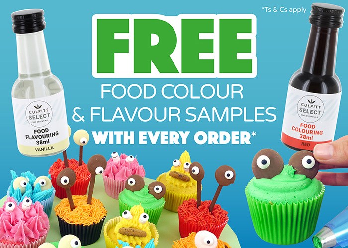 Free Culpitt Select Food Colour & Food Flavour with every order