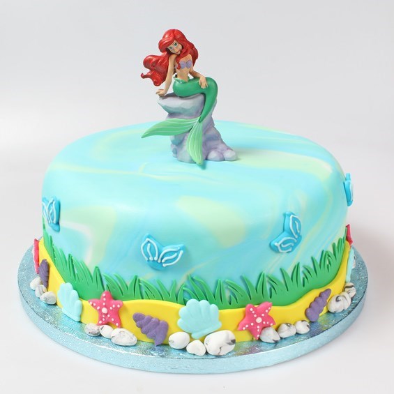 Ariel Mermaid Seashell Cake For Kids Birthday In KL | YippiiGift