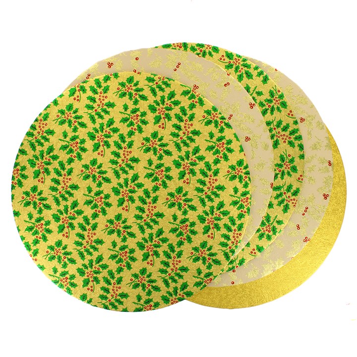 Gold Selection Christmas Cake Boards - 254mm (10