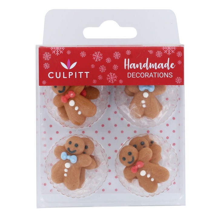 Culpitt Gingerbread Man Sugar Decorations - Pack of 12