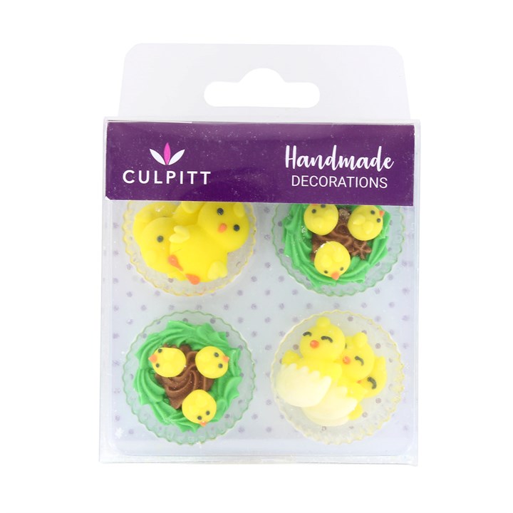 10 Easter Chick Sugar Decorations