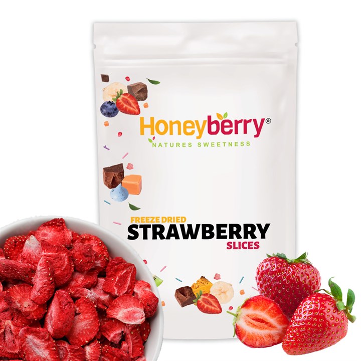 Honeyberry Freeze Dried Strawberry Slices 100g