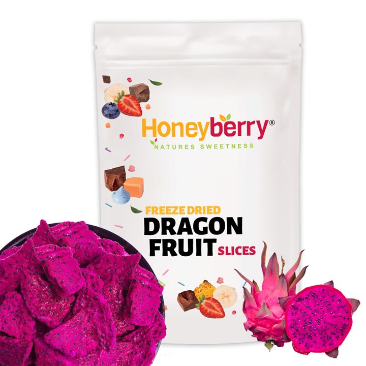 Honeyberry Freeze Dried Dragonfruit Slices 100g