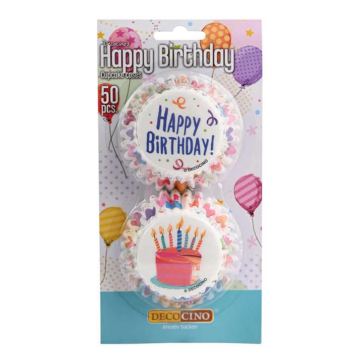 Decocino Happy Birthday Baking Cases - 50