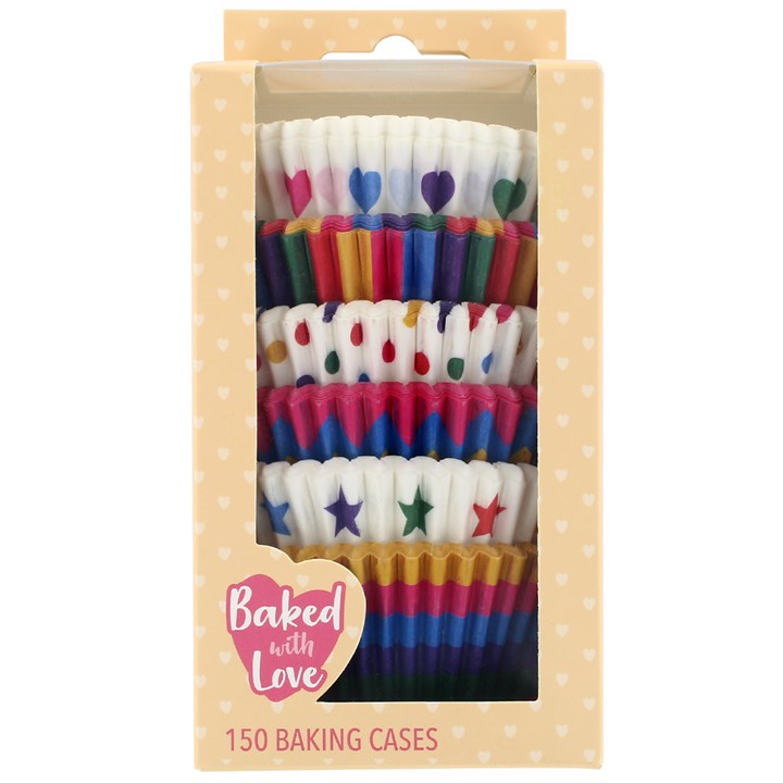 Baked with Love Rainbow Brights Baking Cases - Pack of 150