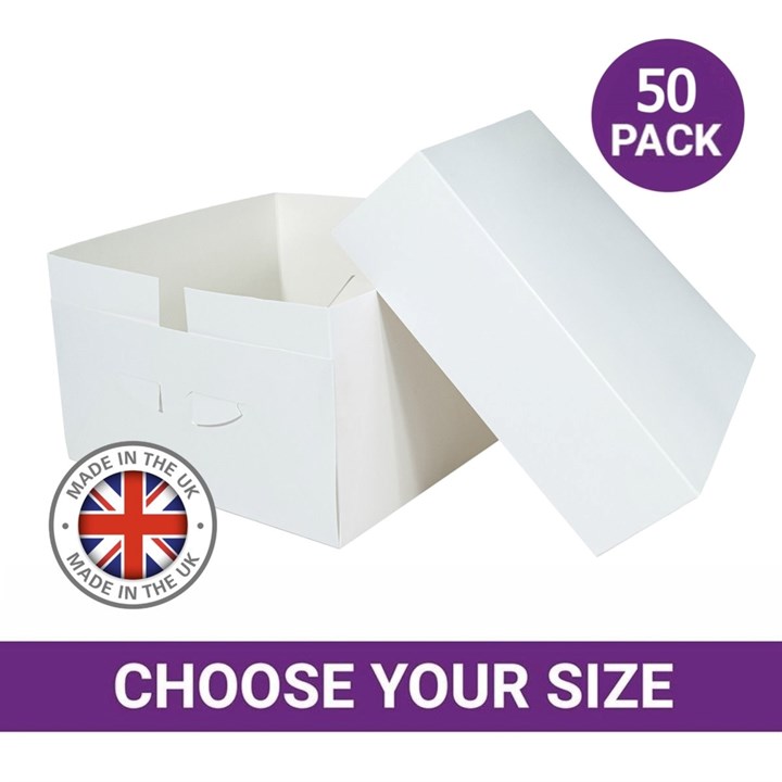 Standard Cake Boxes, Made In The UK - Multipack