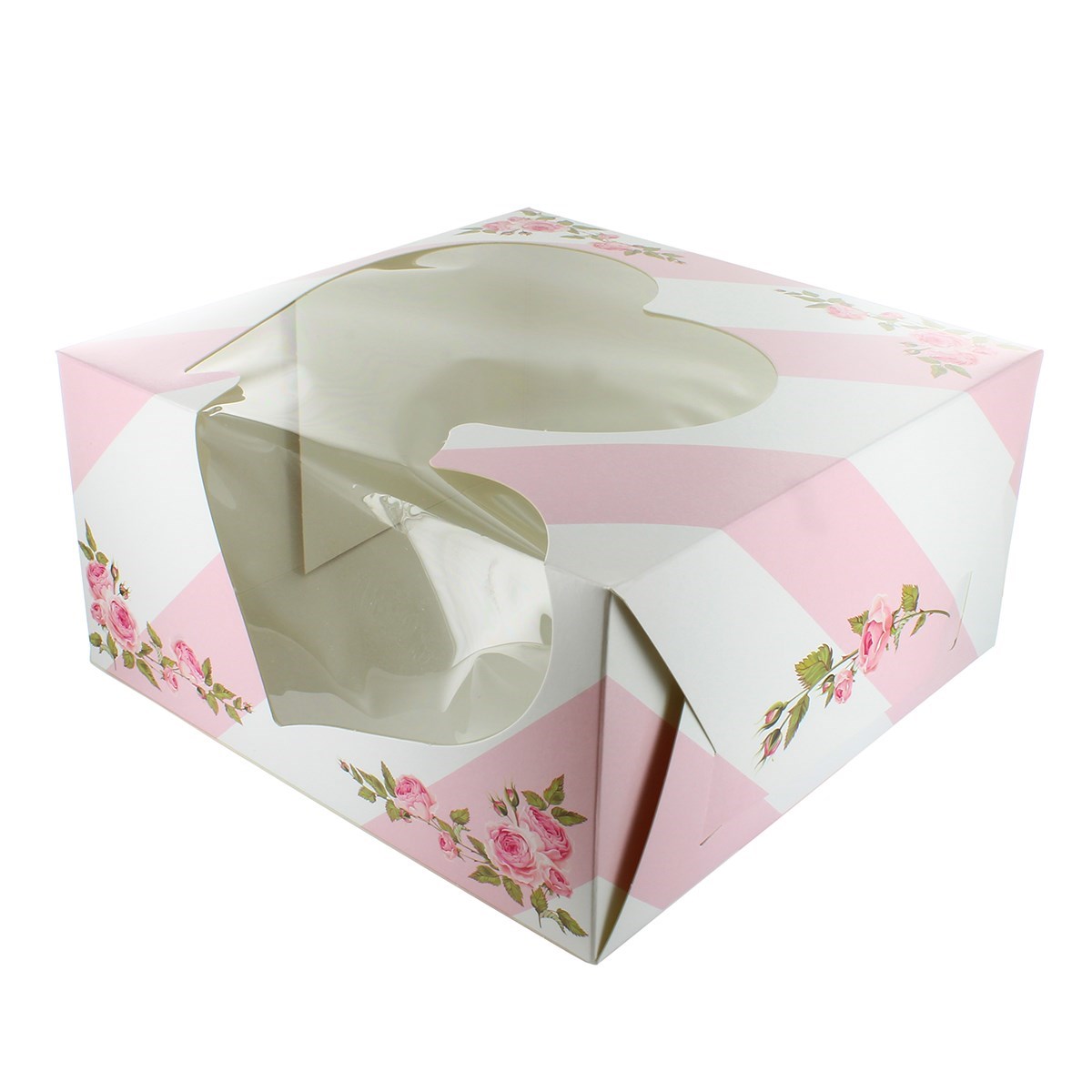 1/2 Kg White Kraft Paper Heart Shape Window Cake Box Plain And Customized  Printing